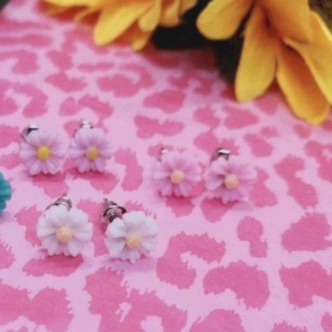 2 Flower Earrings 7$